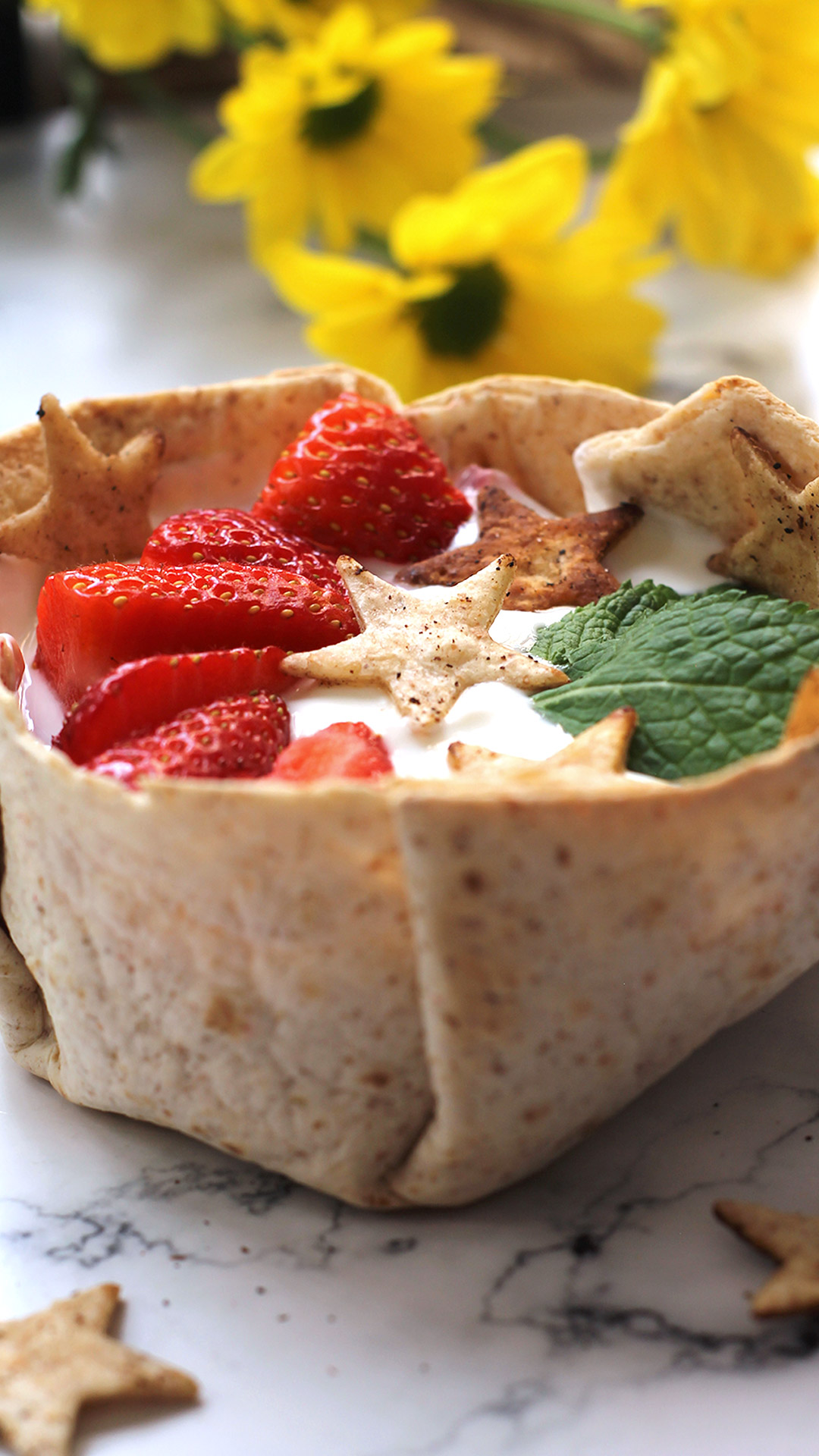 WRAP AU YAOURT ET AUX FRAISES