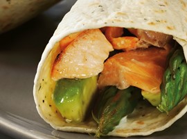 Wrap au saumon et à l'avocat